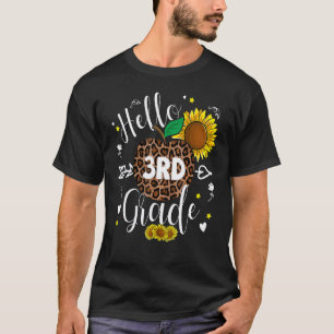 T-shirt T 3e année retour à l'école imprimé léopard tourne