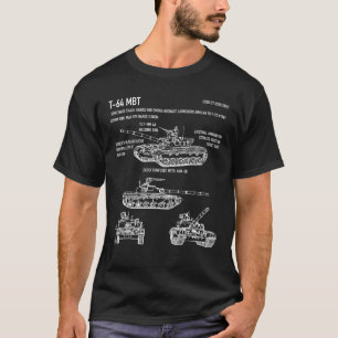 T-shirt T 64 Russie Main Battle Tank Blueprint Cadeau