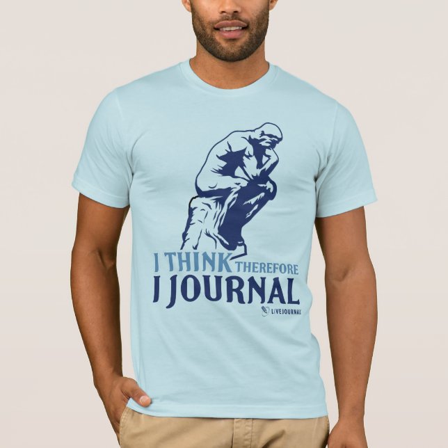 T-shirt T adapté des hommes (je pense, par conséquent (Devant)