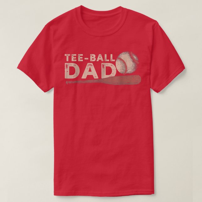 T-shirt T Ball Papa T Ball Papa Tee Ball Daddy Sport F (Design devant)