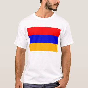 T-shirt T Chemise avec drapeau d'Arménie