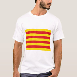 T-shirt T Chemise avec Drapeau de Catalogne