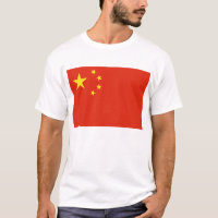 T Chemise avec drapeau de la Chine