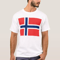 T Chemise avec Drapeau de Norvège