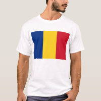 T Chemise avec drapeau de Roumanie