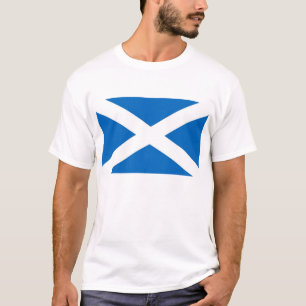 T-shirt T Chemise avec Drapeau d'Ecosse.