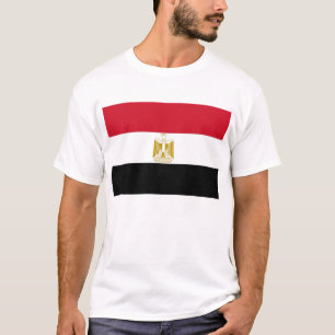 T-shirt T Chemise avec drapeau d'Egypte