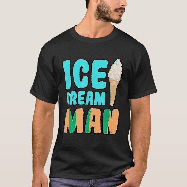T-shirt T Chemise homme de crème glacée (Devant)