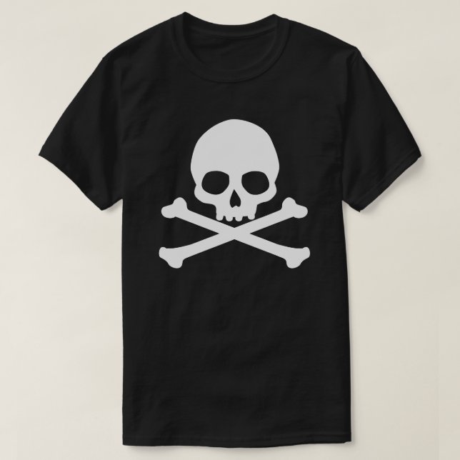 T-shirt T-Chemise Simple Crâne Et Crossbones (Design devant)