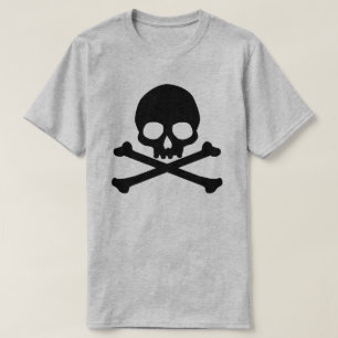 T-shirt T-Chemise Simple Crâne Et Crossbones