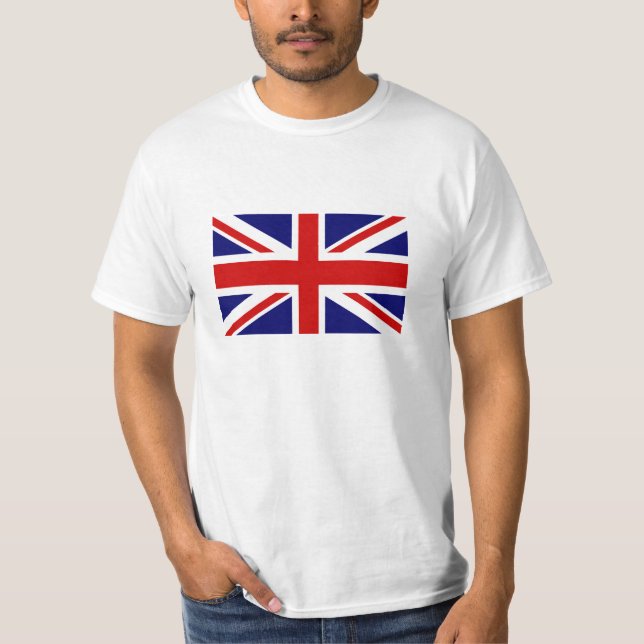 T-shirt T Chemises avec drapeau Union Jack britannique (Devant)