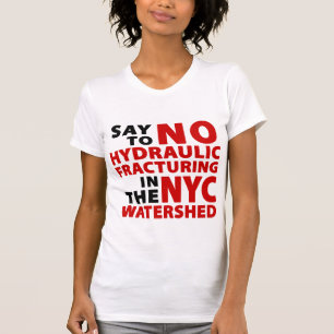 T-shirt T d'aucunes de Fracking NYC femmes de ligne de