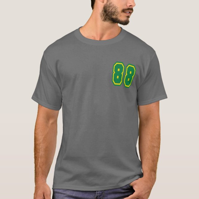 T-shirt T de base des hommes (gris-foncé) (Devant)