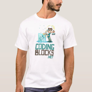 T-shirt T de base des hommes - le codage bloque le logo