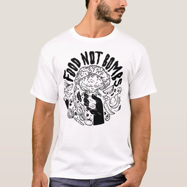 T-shirt T. de brocoli de la nourriture et non des bombes (Devant)