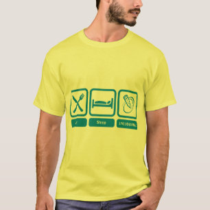 T-shirt T de la couleur des hommes (mangez, dormez,
