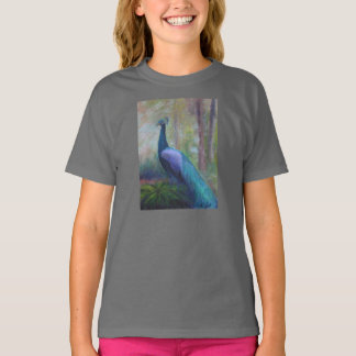 T-shirt T de la fille Peacock
