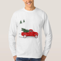 T de Noël pour hommes, petit camion rouge