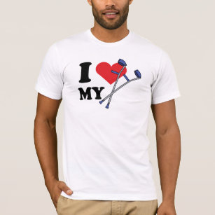 T-shirt T des hommes d'amour de béquille