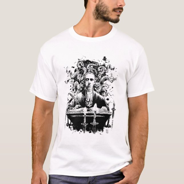 T-shirt T des hommes de Lovecraft (couleurs claires (Devant)