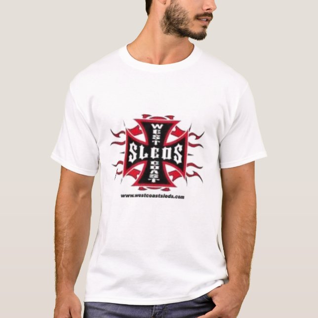 T-shirt T des hommes de SSleds de côte ouest (Devant)