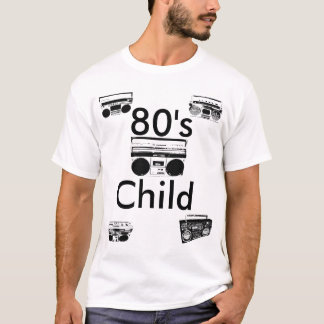 T-shirt T des hommes d'enfant des années 80