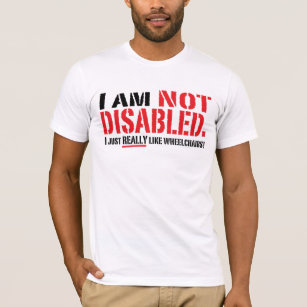 T-shirt T des hommes non handicapés