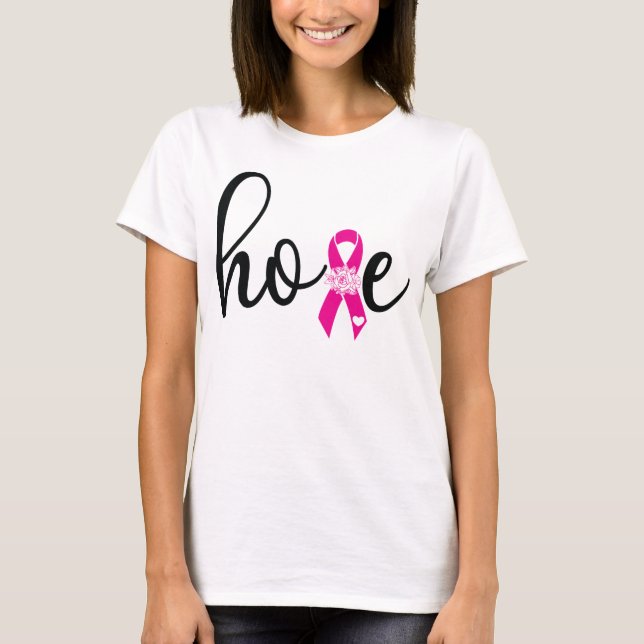 T-shirt T-dhirt de la sensibilisation au cancer du sein (Devant)