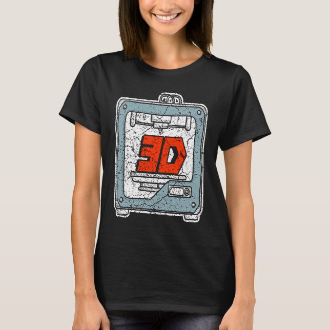 T-shirt T d'impression 3D pour un passionné d'imprimante 3 (Devant)