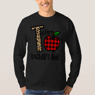 T-shirt T est pour l'aide-enseignant Rentrée scolaire Ense