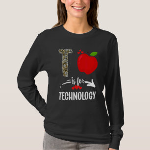 T-shirt T Est Pour Technologie Leopard Technologie Enseign