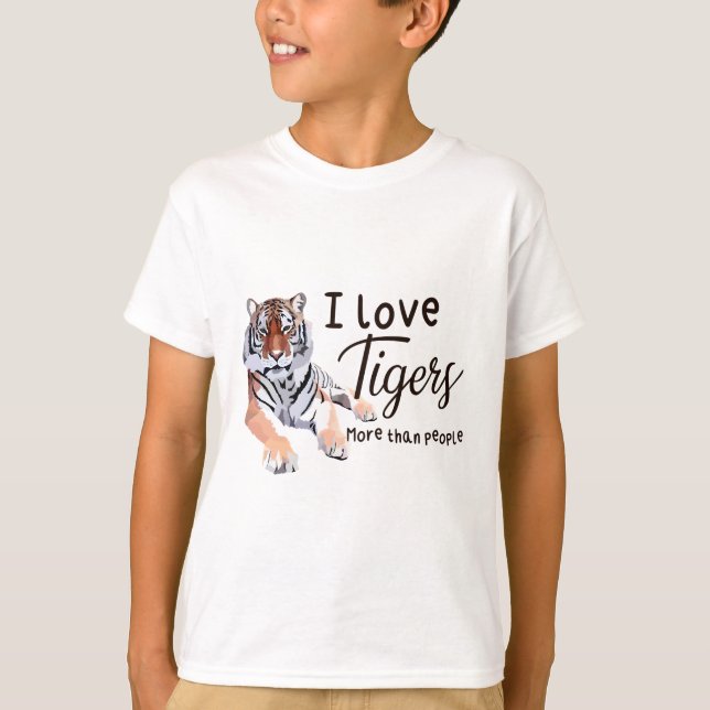 T-shirt T est pour Tiger (Devant)