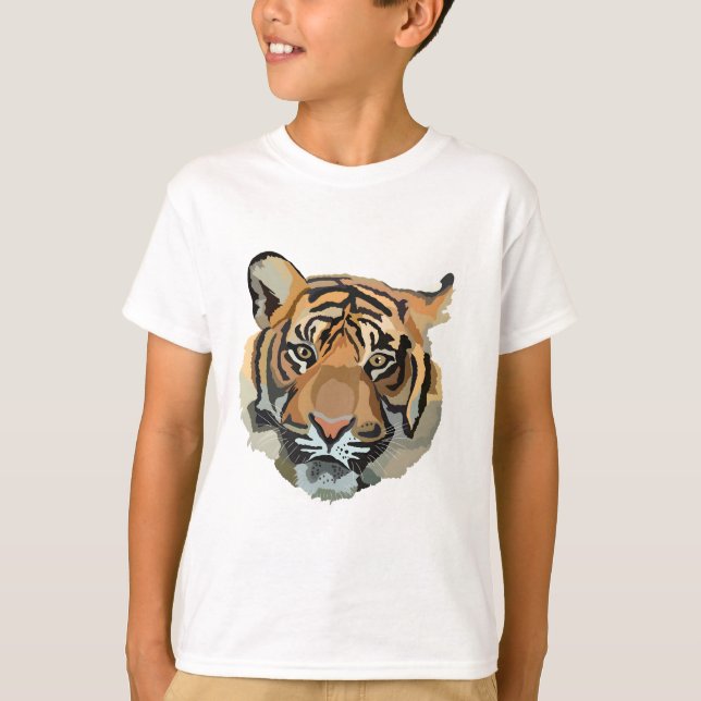 T-shirt T est pour Tiger (Devant)