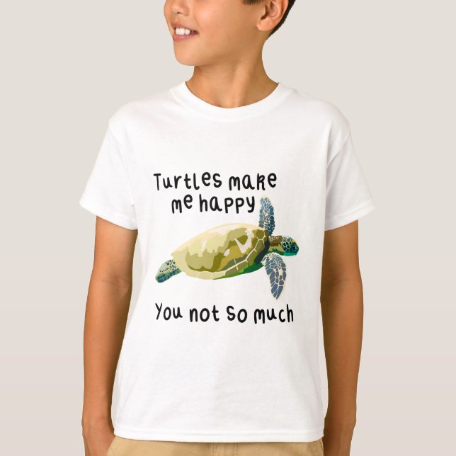 T-shirt T est pour Turtle (Devant)