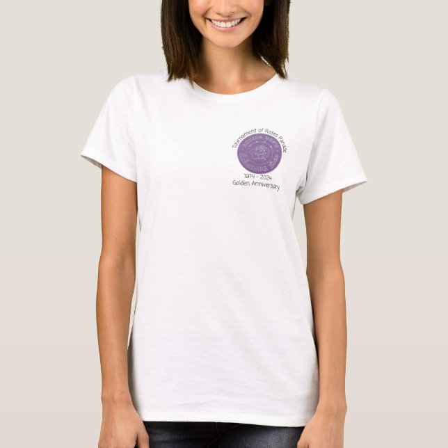T-shirt T femme blanche pour Arvada West Band 50 ans (Devant)