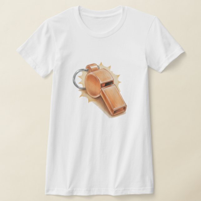 T-shirt T femme sifflet orange (Poser)