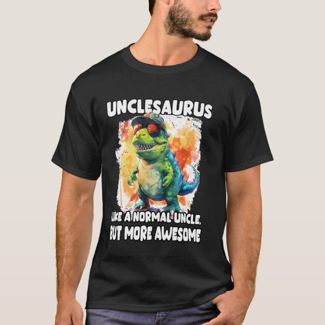 T-shirt T fun T-Rex pour oncle tenue pour les fans de dino (Devant)