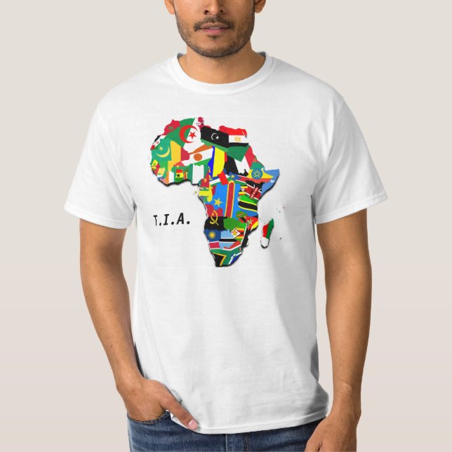 T-shirt T.I.A. Conception de carte (Devant)