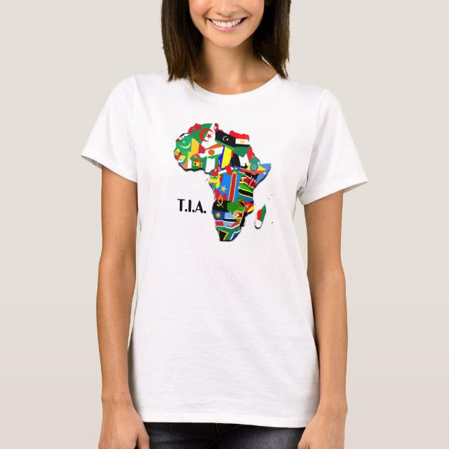 T-shirt T.I.A. Conception de carte (Devant)