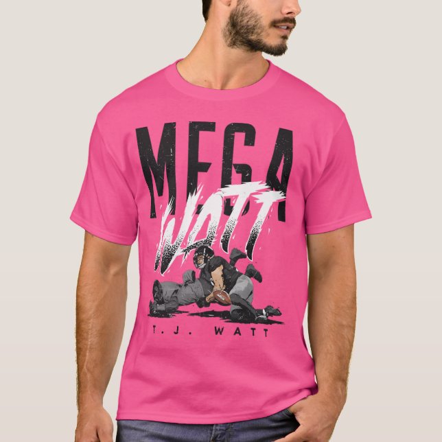 T-shirt T.J. Watt Pittsburgh Mega Watt (Devant)