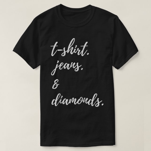 T-shirt T Jeans Diamants (Design devant)