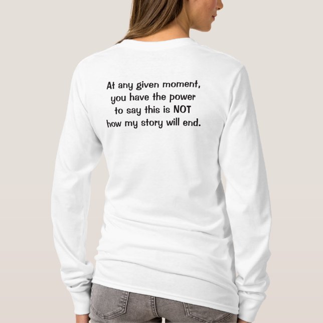 T-shirt T manches longues de base pour femmes guerrières d (Dos)