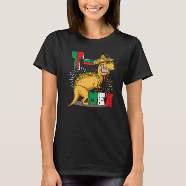 T-shirt T Mex Tacosaurus Rex Taco Cinco De Mayo Dinosaur M (Devant)