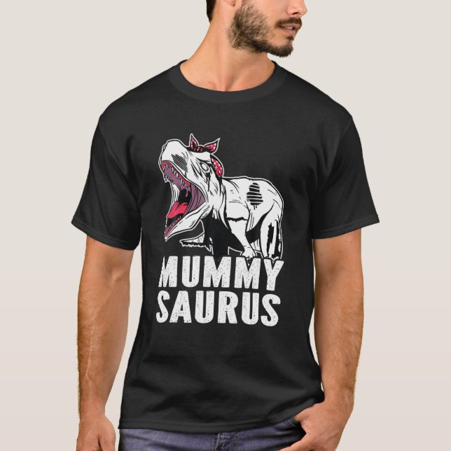 T-shirt T Mummysaurus Rex Mummy Mama Saurus (Devant)