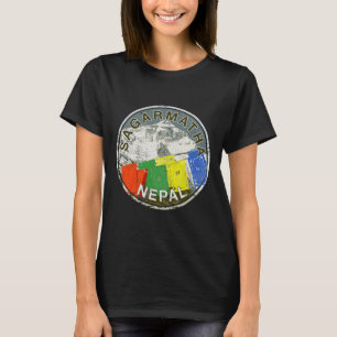 T-shirt T Népal Mont Everest Sagarmatha Escalade de Montag
