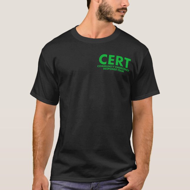 T-shirt T-personnaliser d'obscurité de CERT (Devant)