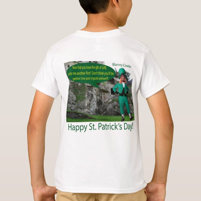 T-shirt t. pour les enfants. Bonne Saint Patrick's Day. ir (Dos)
