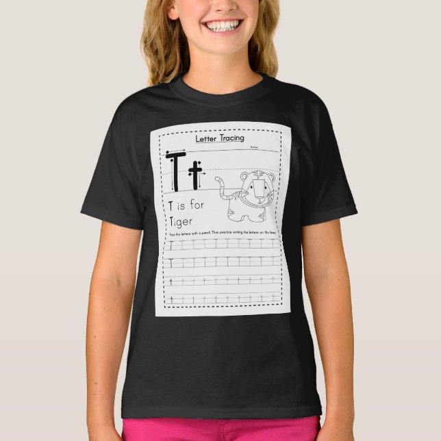 T-shirt T pour tigre (Devant)