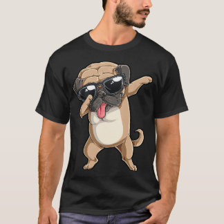 T-shirt T Pug Dabbing Garçons Filles Dab Danse Chien Chiot