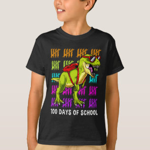 T-shirt T Rex 100 Jours De Dinosaure Scolaire T Rex Enfant